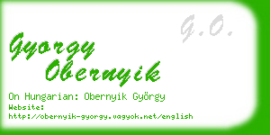 gyorgy obernyik business card